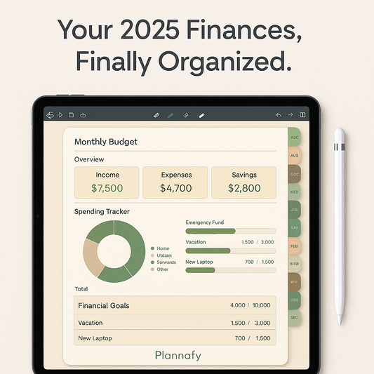 Plannafy 2025 Digital Budget Planner – Manage Your Money Smartly